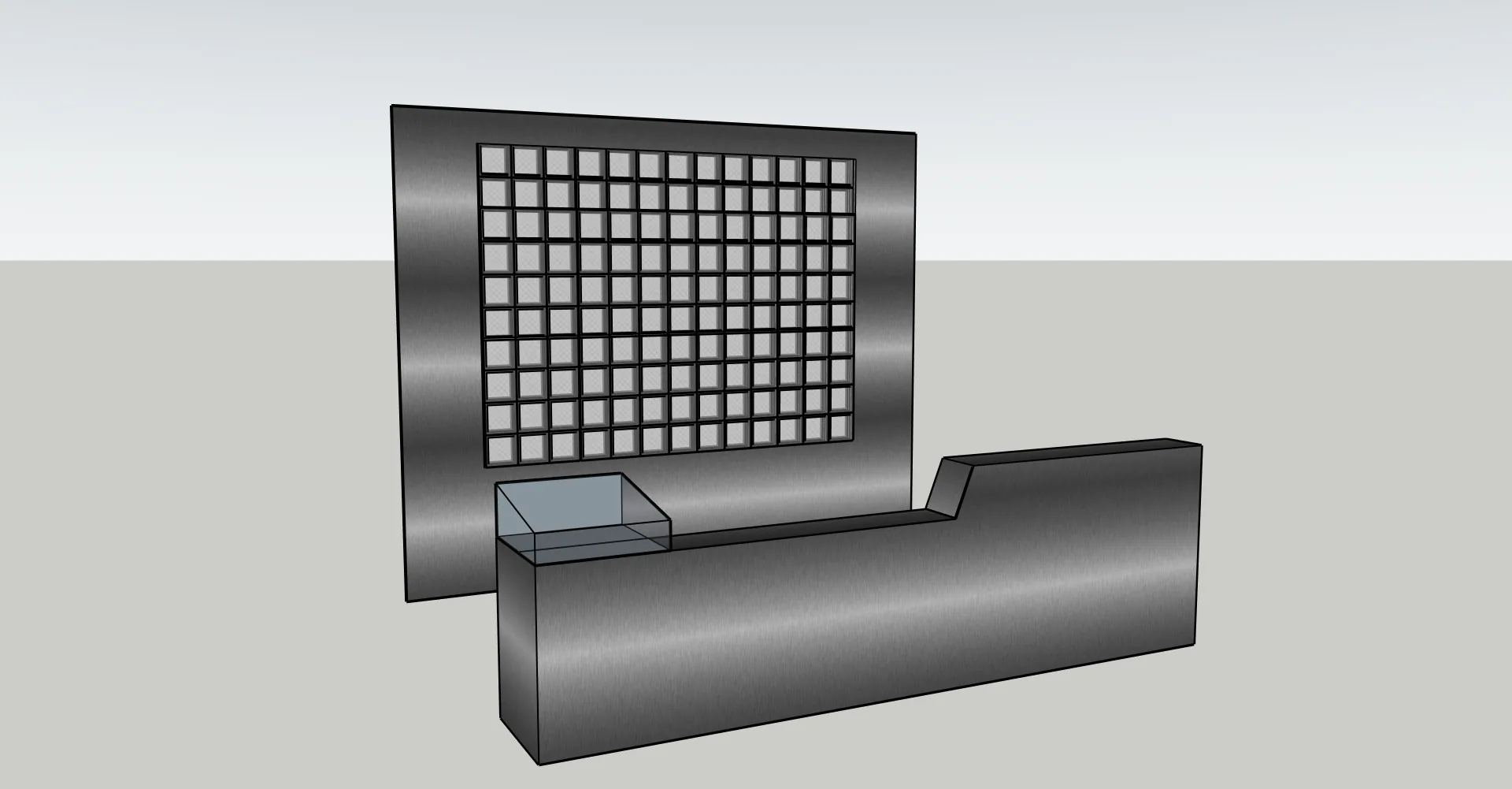 3D-visualisatie van de receptiebalie