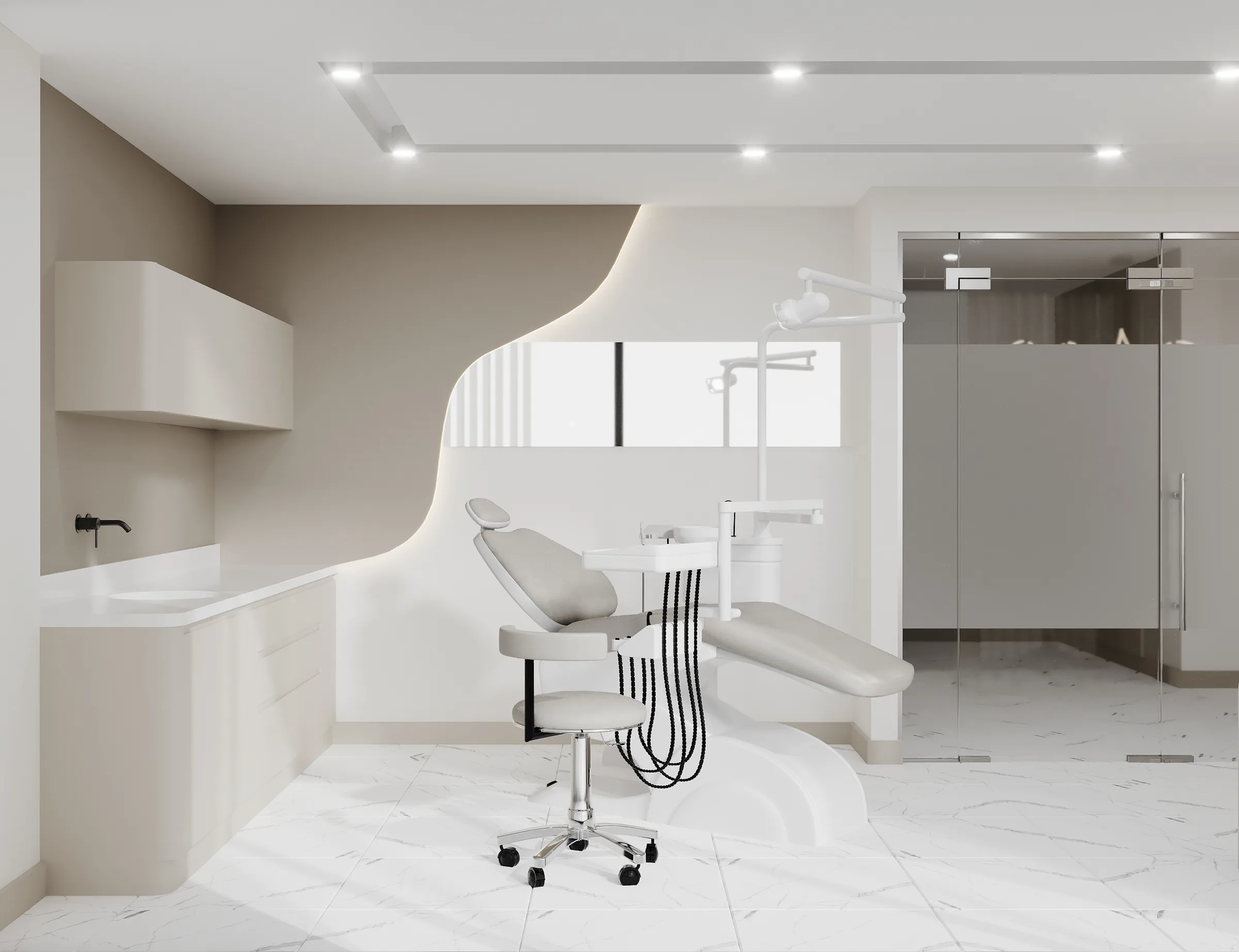3D-visualisatie van een behandelkamer