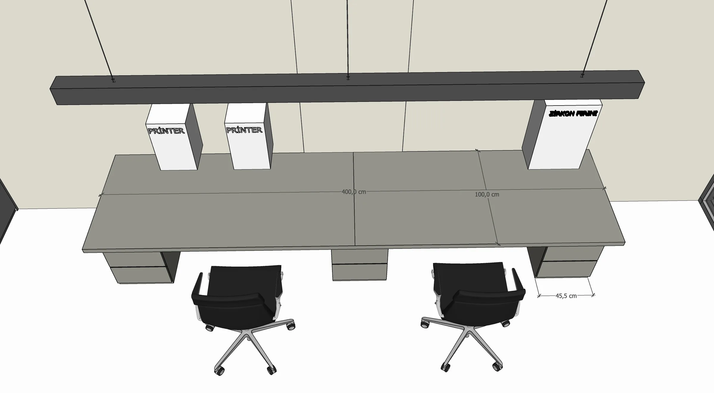 3D-visualisatie van de werkbank