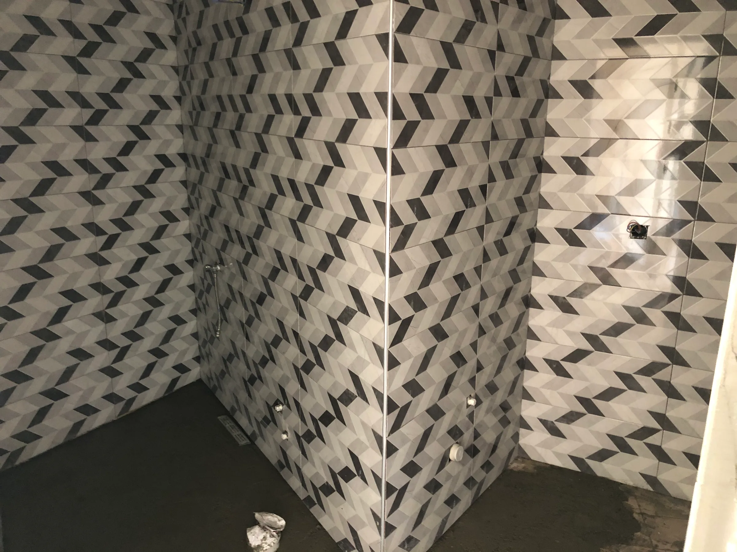 De badkamer vóór de renovatie
